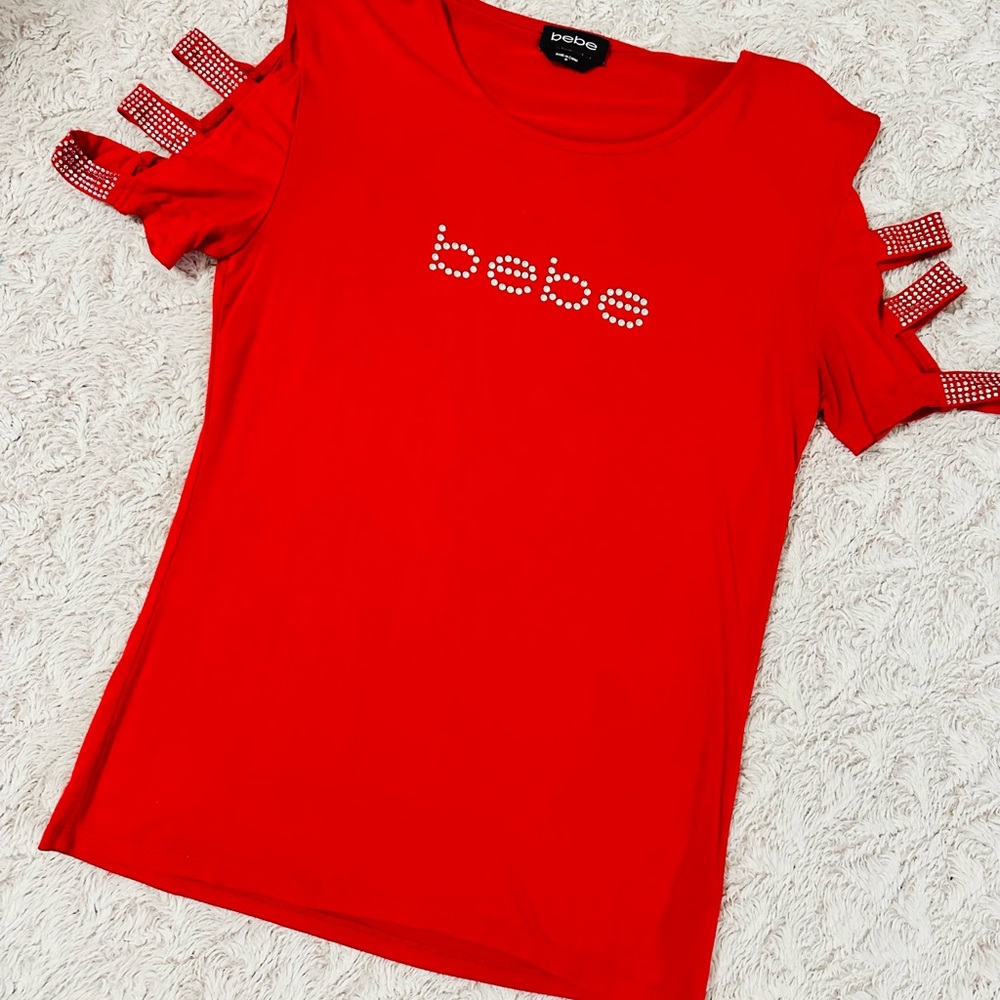 Bebe Red Women's Top Sz M